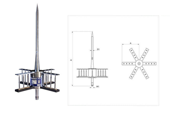 Kim thu sét PDC 5 Kim thu sét PDC 5
