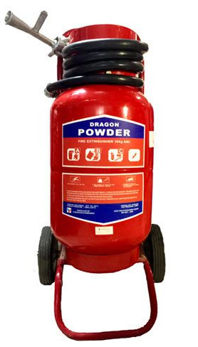 Bình chữa cháy xe đẩy bột ABC Dragon 35kg Bình chữa cháy xe đẩy bột ABC Dragon 35kg