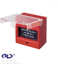 Nút nhấn khẩn vuông có chụp bảo vệ HORING AH-0217