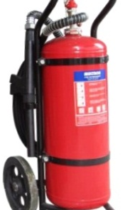 Bình chữa cháy xe đẩy bột ABC Multron 25kg